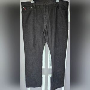 Men's black jeans big and tall Polo Ralph Lauren denim Pants 45"w x 33"in (br-2)
